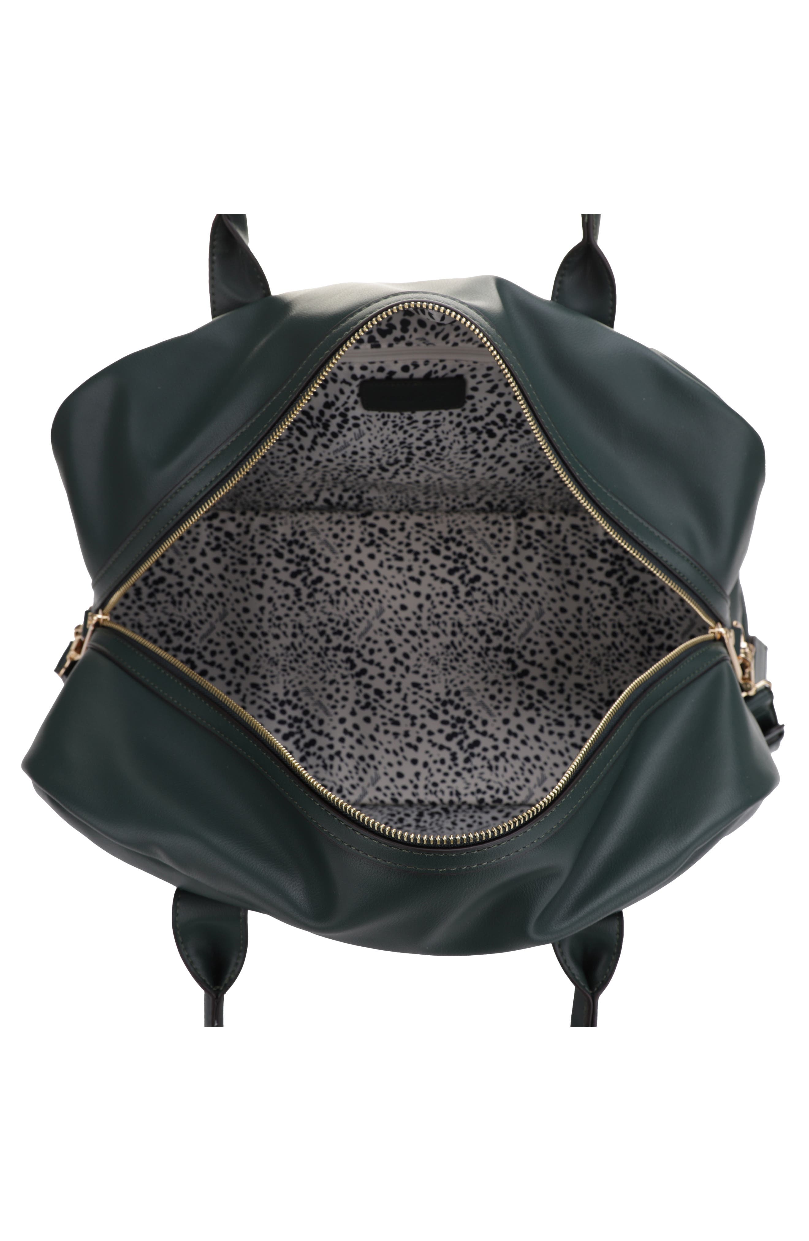 Mali + Lili Riley Vegan Leather Weekend Travel Bag, Alternate, color, Olive