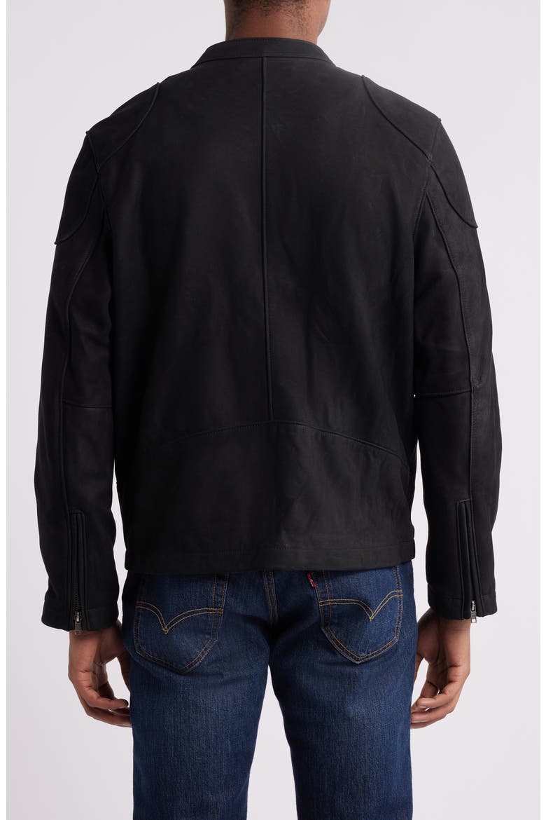Modern Racer Leather Jacket, Alternate, color, BLACK