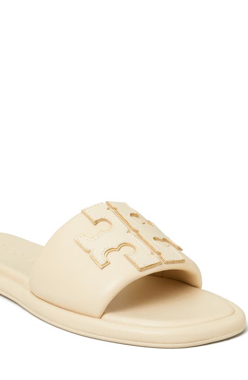 Tory Burch Double-t Leather Sport Slide Sandal In Gold