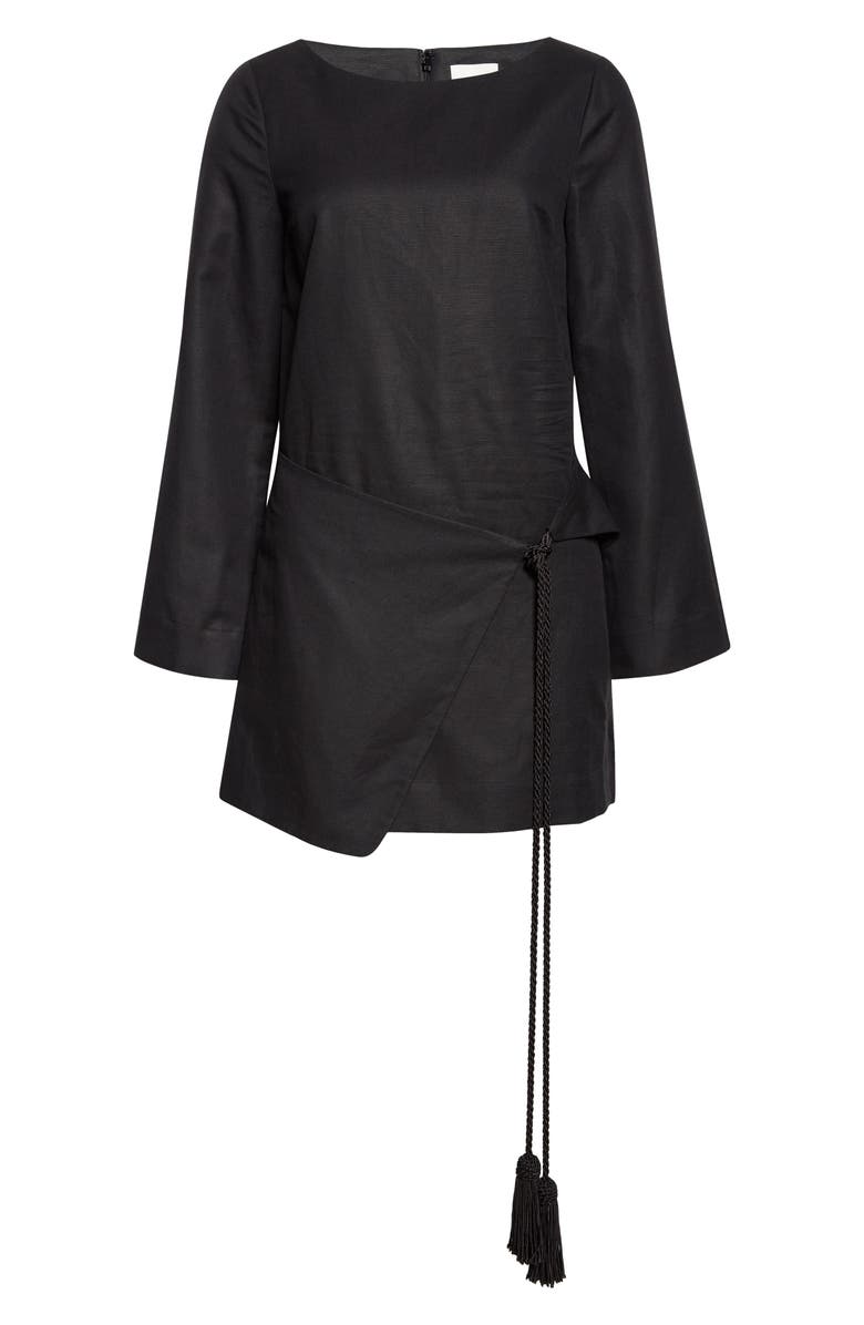 POSSE Yvette Front Wrap Kaftan, Alternate, color, Black