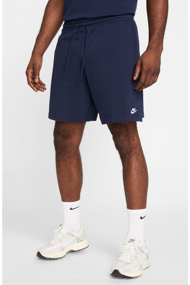 Club Knit Shorts, Main, color, OBSIDIAN/ WHITE
