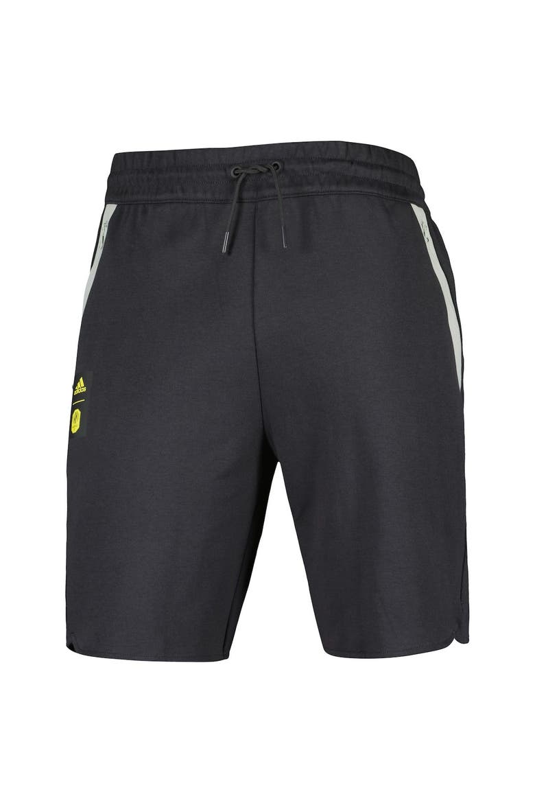 Men's adidas Black Nashville SC 2023 Player Travel Shorts, Alternate, color, Charcoal