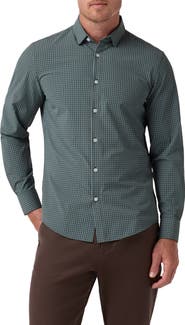 Mizzen+Main Leeward No Tuck Long Sleeve Grid Performance Button Up Shirt