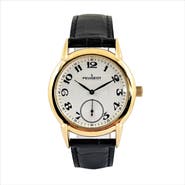 Peugeot Vintage Easy Read Remote Sweep Leather Watch - 38MM