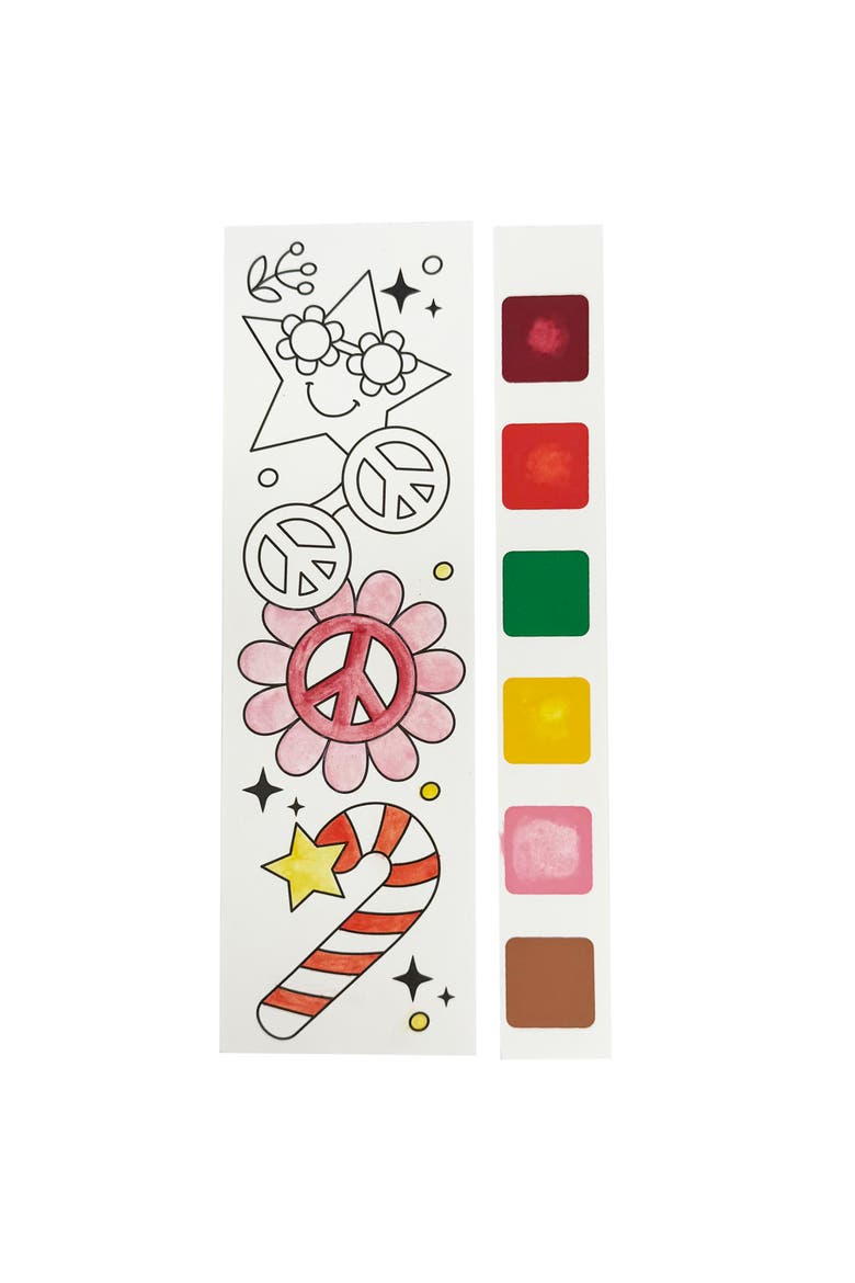 Watercolor Bookmark Pad, Ornament, 8 Christmas Designs, Alternate, color, Multicolored