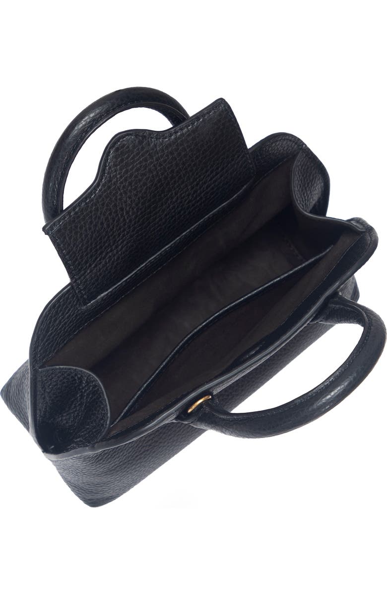 Vince Mini Delphine Pebble Leather Top Handle Bag, Alternate, color, Black