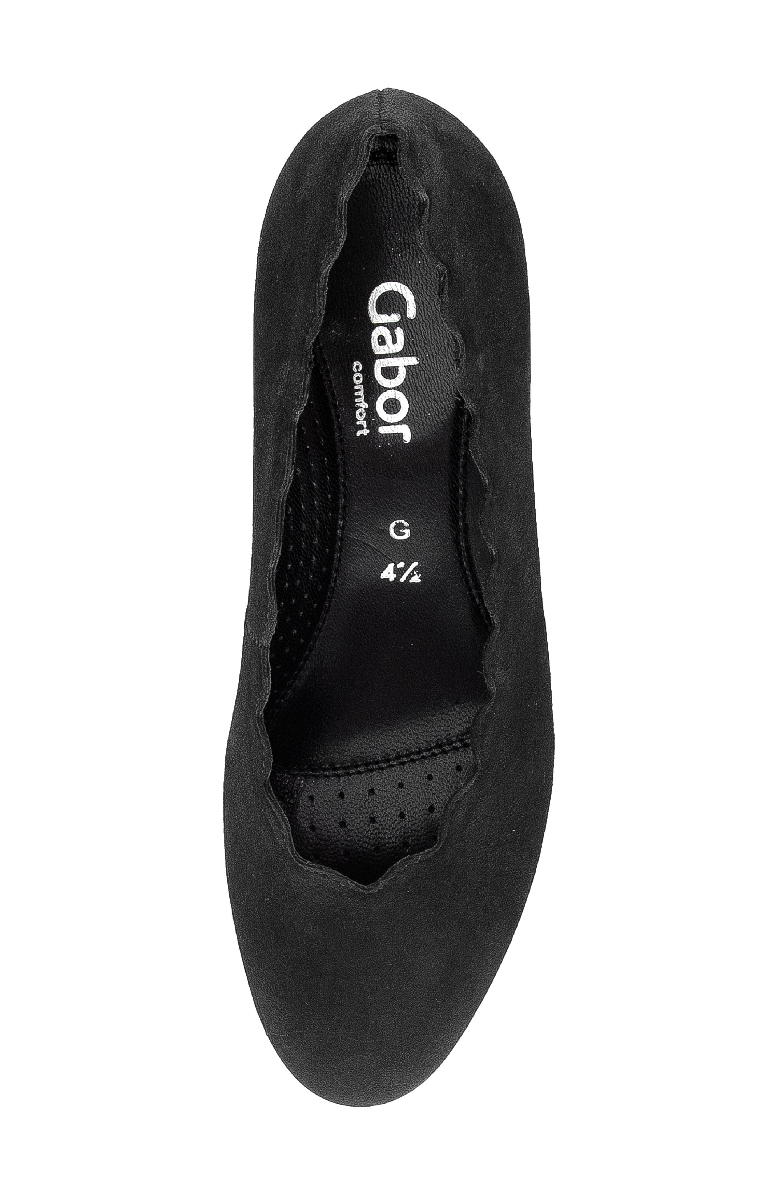 Gabor Almond Toe Pump, Alternate, color, Black