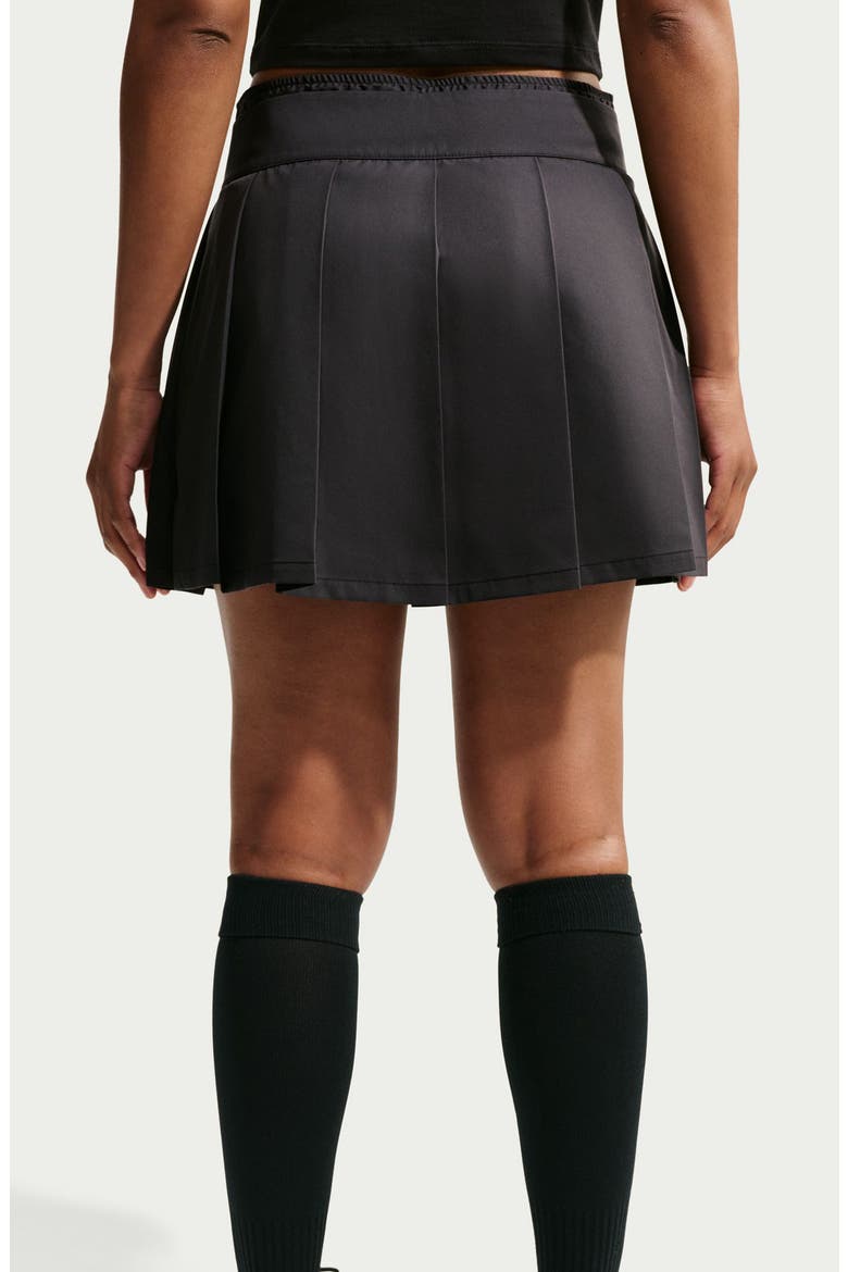 Sportswear Pleated Miniskirt, Alternate, color, 010 BLACK/ M SILV