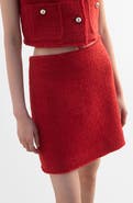 MANGO Tweed Miniskirt