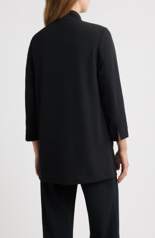 Ming Wang Deco Stretch Crepe Utility Jacket In Black