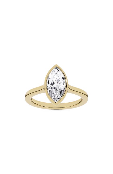 18K Gold Marquise Lab Created Diamond Solitaire Ring - 2.0 ctw (Nordstrom Exclusive)