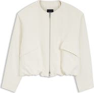 BOSS Jajila Bubble Hem Twill Bomber Jacket