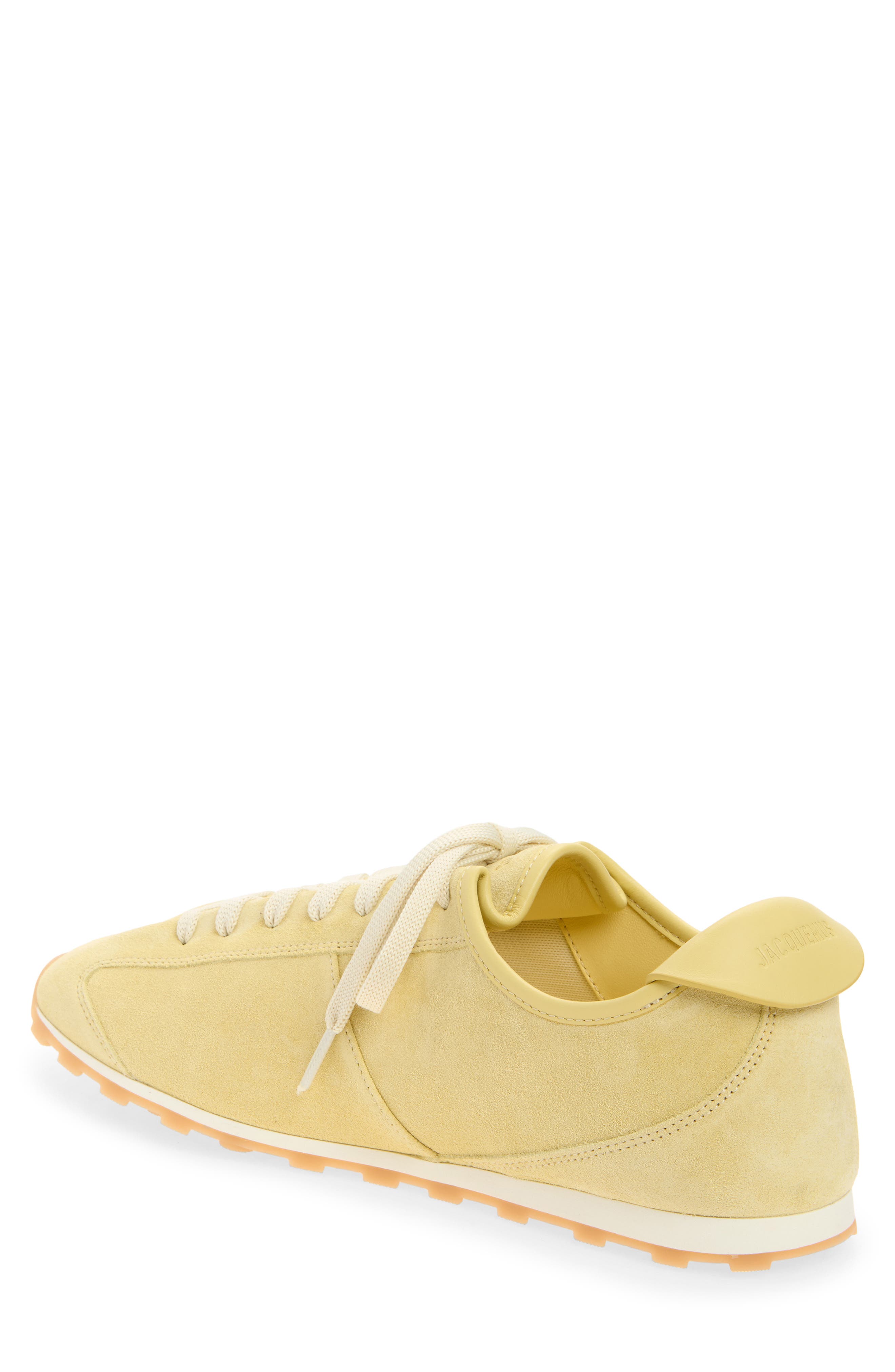 Les Tennis Leather Sneaker, Alternate, color, PALE YELLOW 205