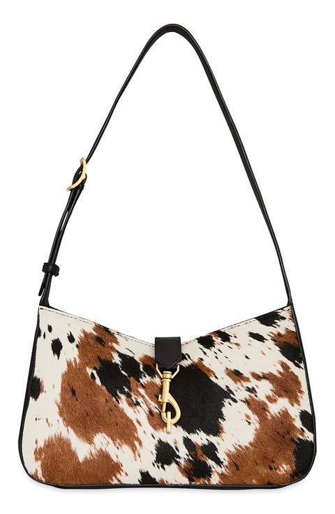 Megan Hair Calf Shoulder Bag