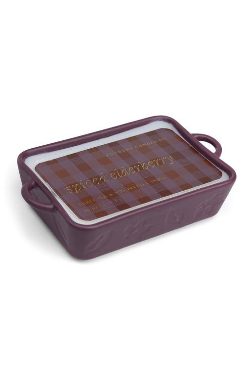 Paddywax Three-wick Soy Blend Ceramic Baking Dish Candle In Burgundy