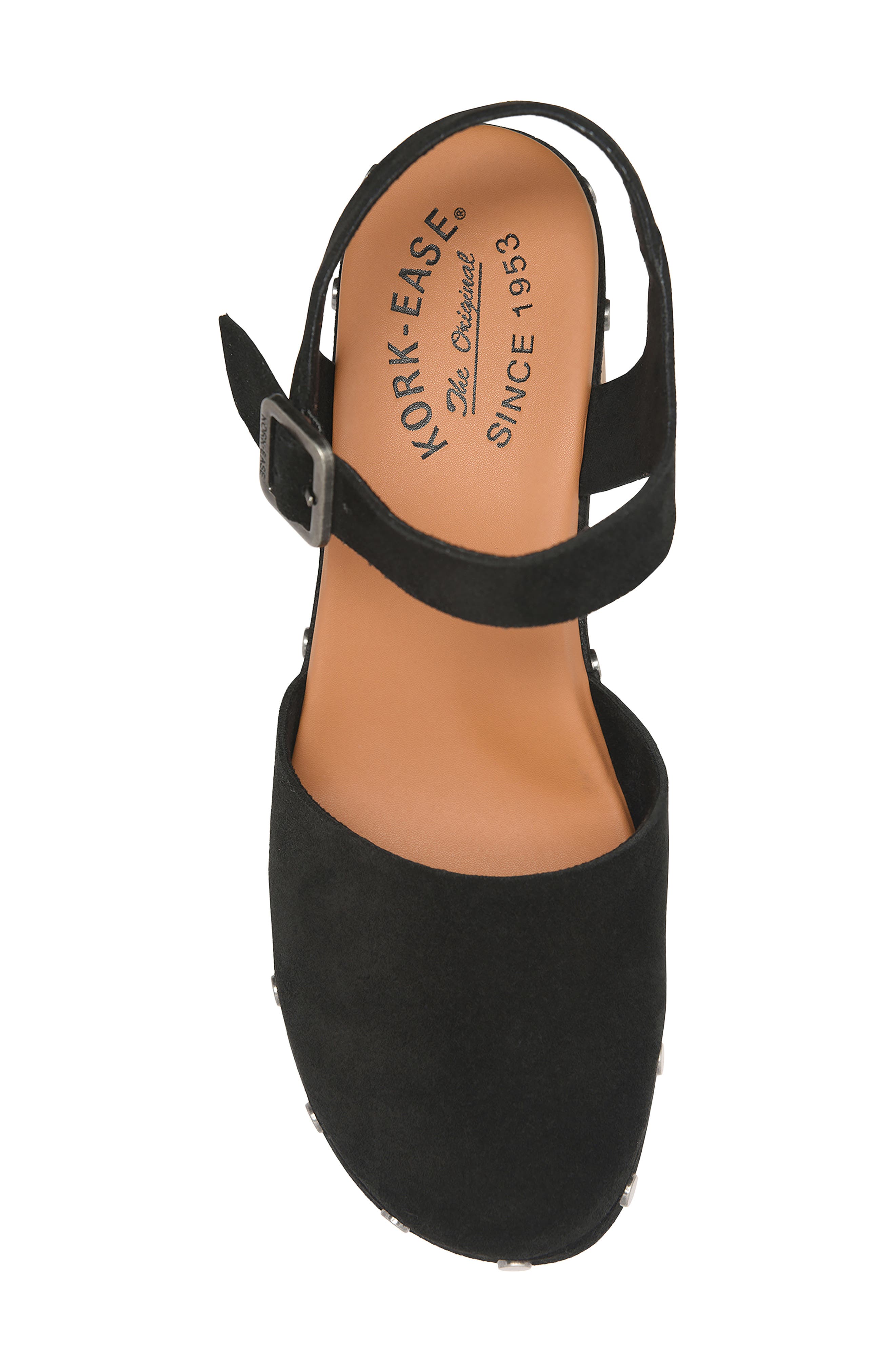 Kork-Ease<sup>®</sup> Tribecca Ankle Strap Platform Clog, Alternate, color, Black Suede
