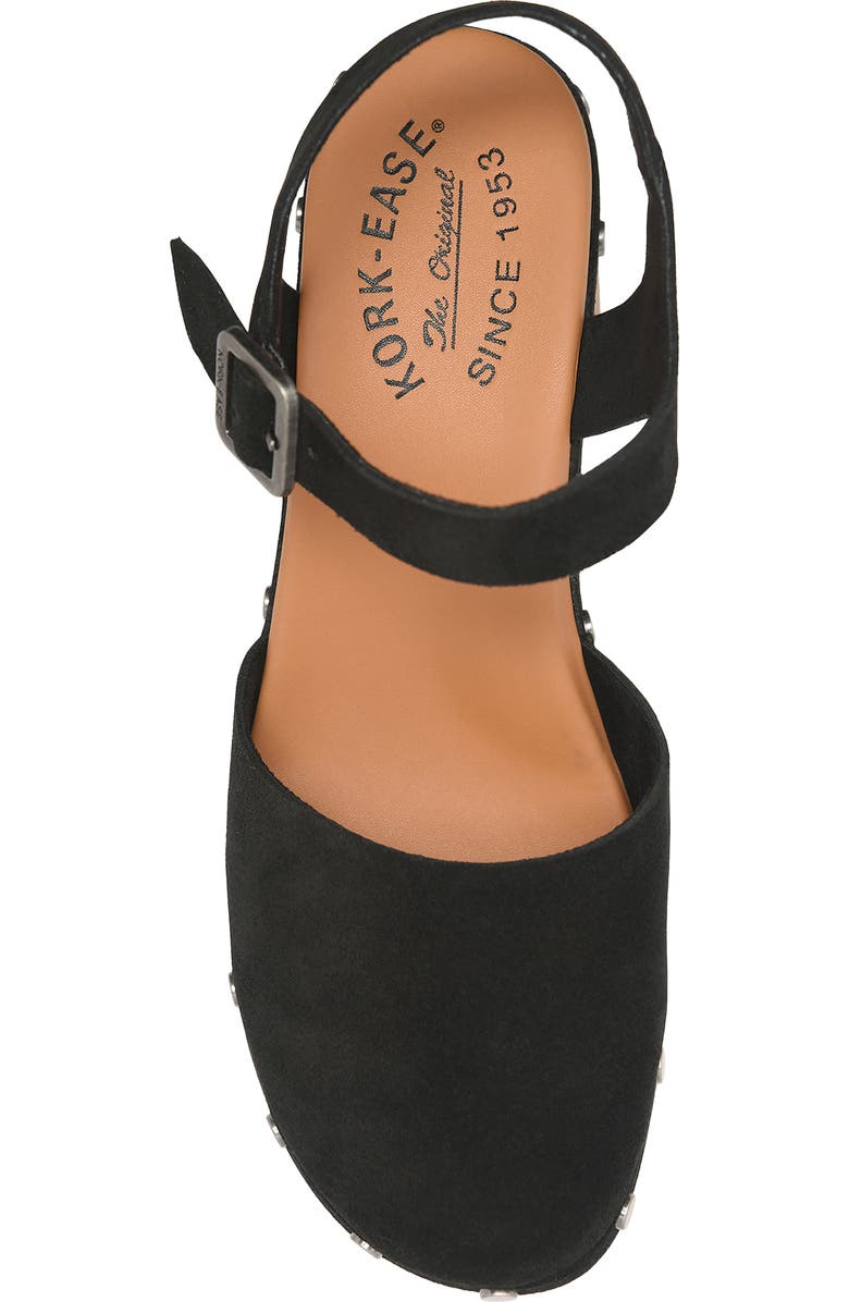 Kork-Ease<sup>®</sup> Tribecca Ankle Strap Platform Clog, Alternate, color, Black Suede