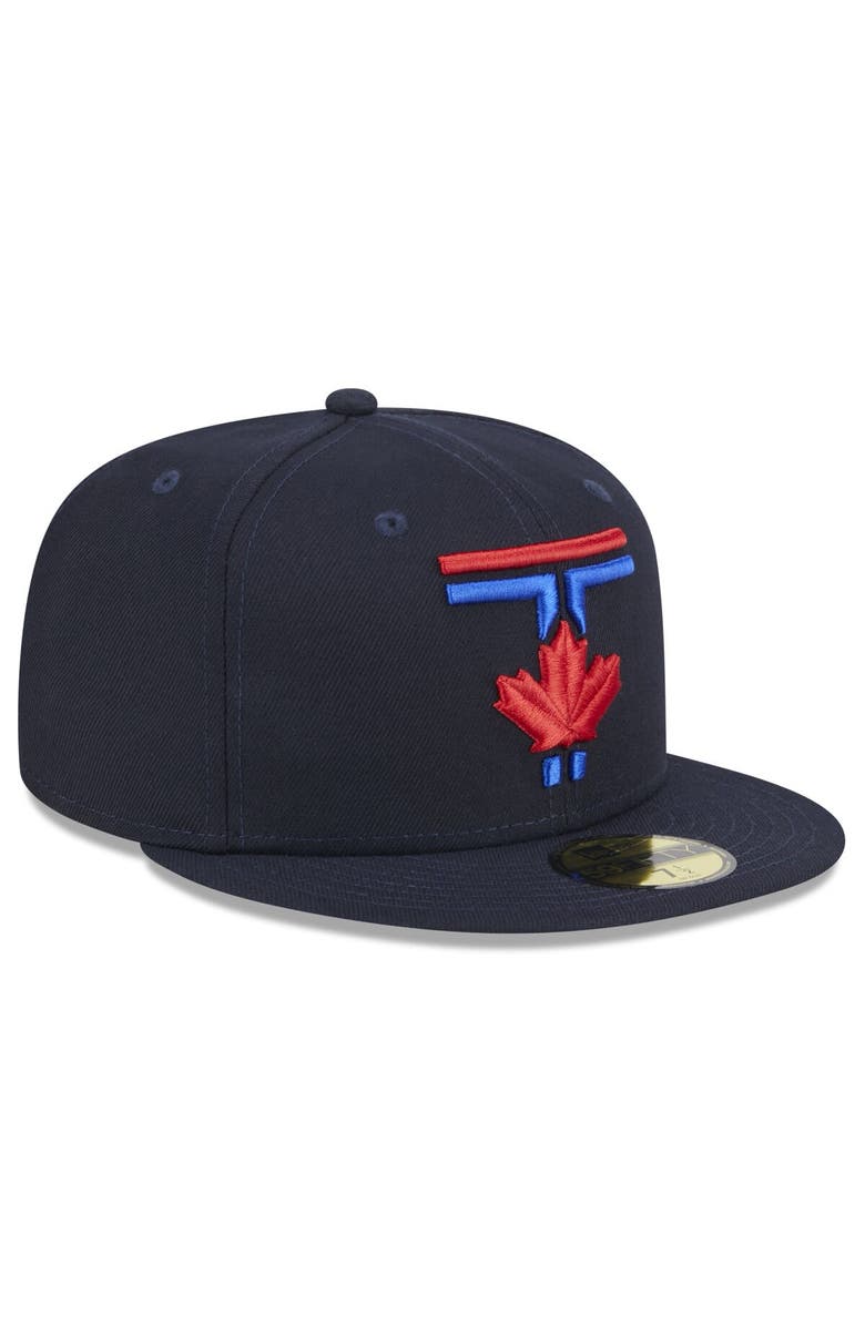 New Era Men's New Era Navy Toronto Blue Jays 2024 City Connect 59FIFTY Fitted Hat, Alternate, color, Navy