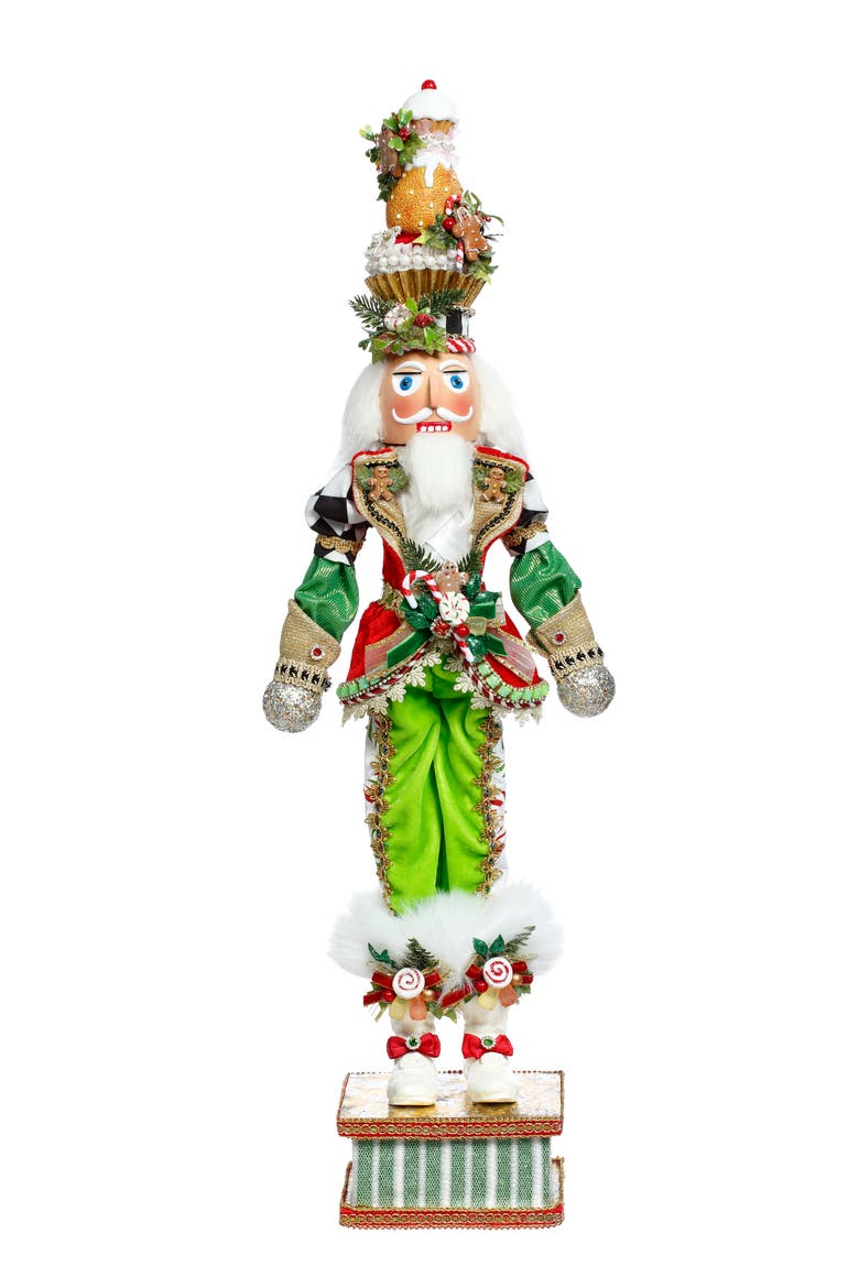 Gingerbread Nutcracker, Small, Main, color, Bright Green