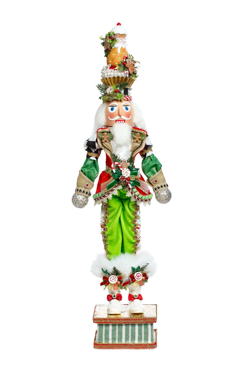 Mark Roberts Gingerbread Nutcracker, Small, Main, color, Bright Green