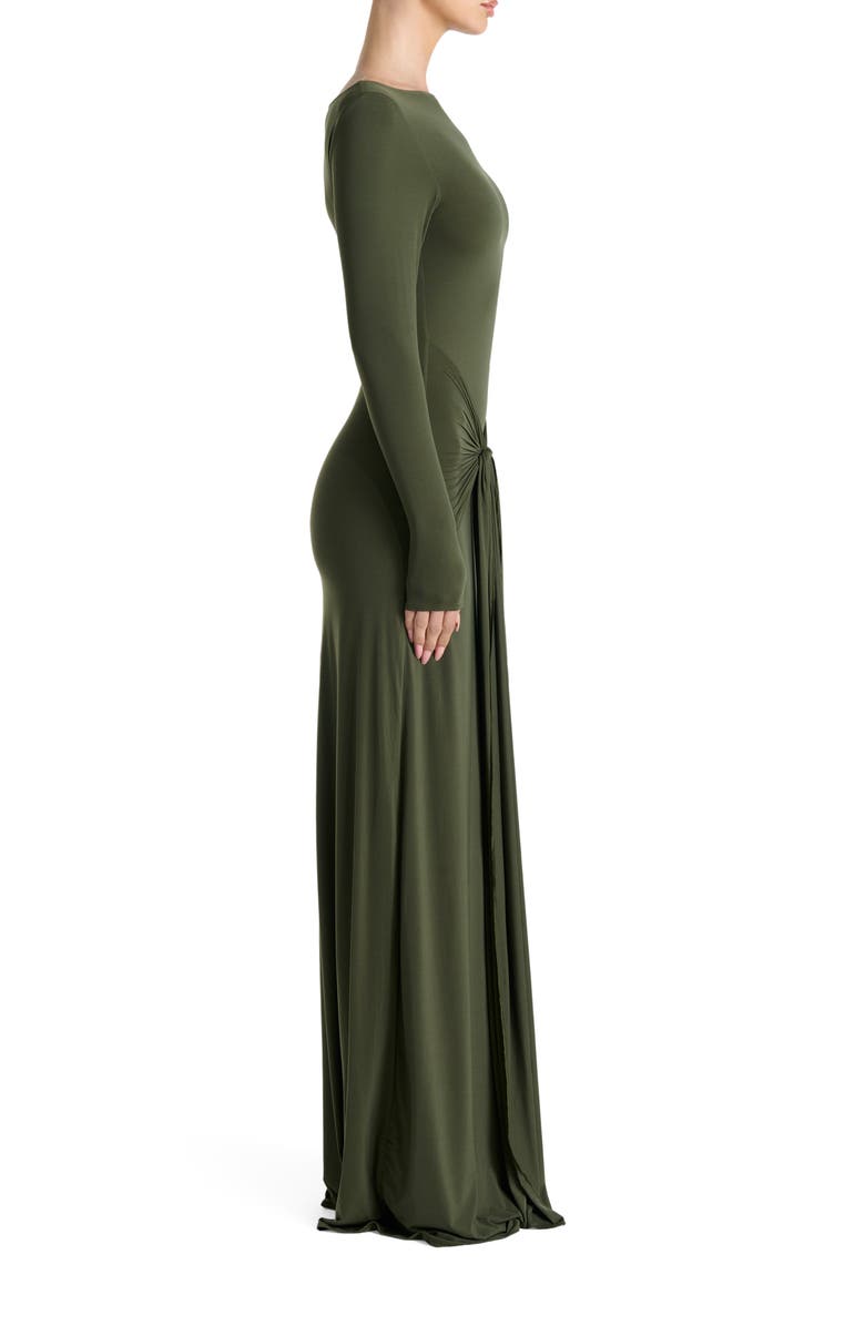 Naked Wardrobe Tie Waist Long Sleeve Maxi Dress, Alternate, color,
