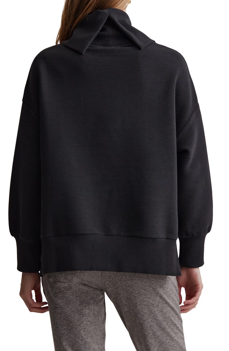 Varley Milton Cowl Neck Sweatshirt, Alternate, color, Black