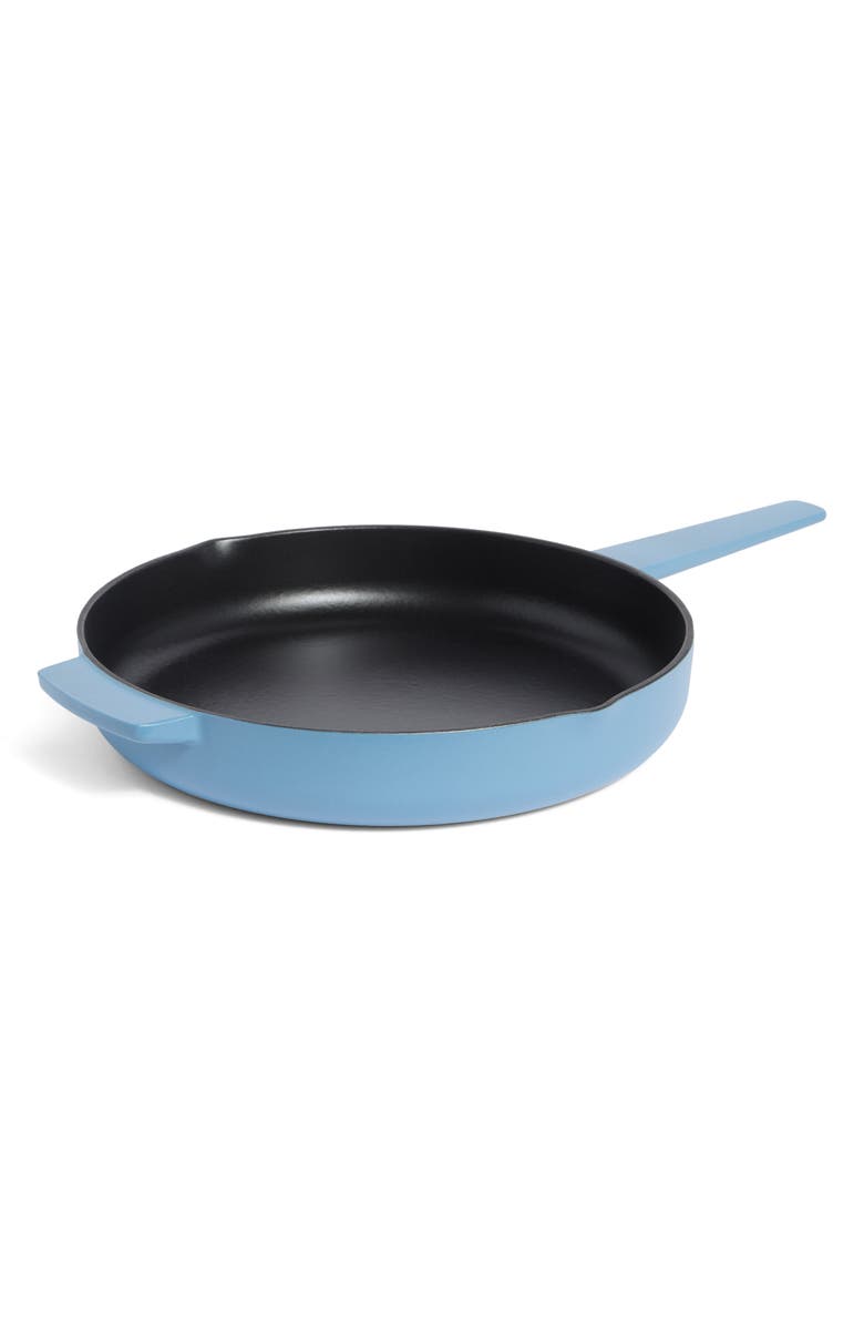 KITCHENAID Enamel 12-Inch Cast Iron Skillet, Main, color, Blue Velvet