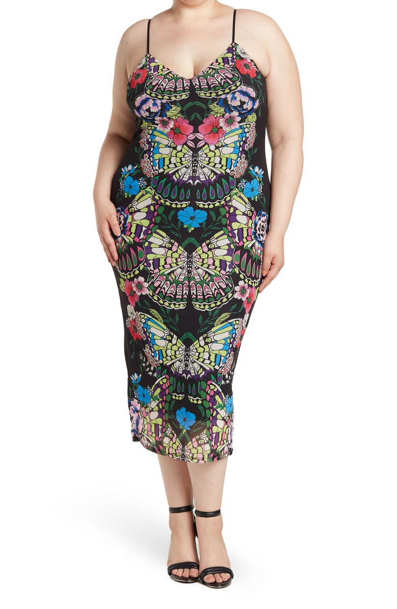 AFRM Butterfly Print Maxi Dress, Alternate, color, 