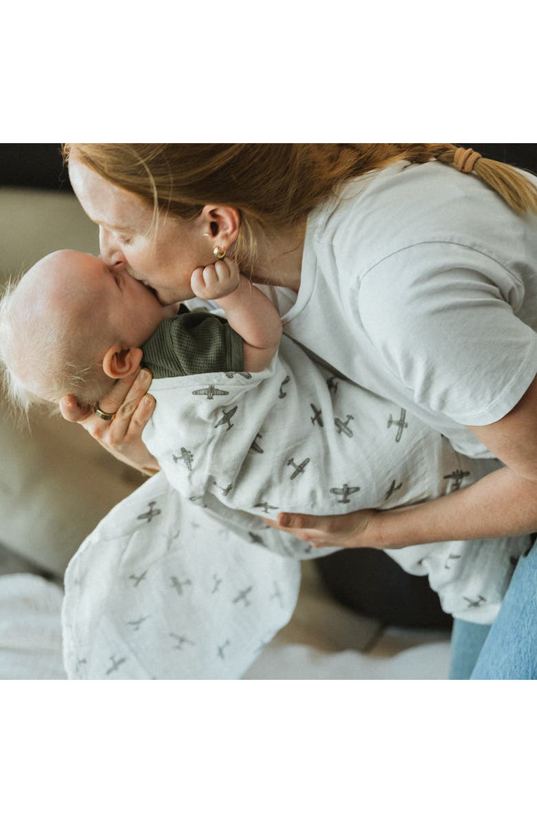 little unicorn Organic Cotton Muslin Swaddle Blanket, Alternate, color, 