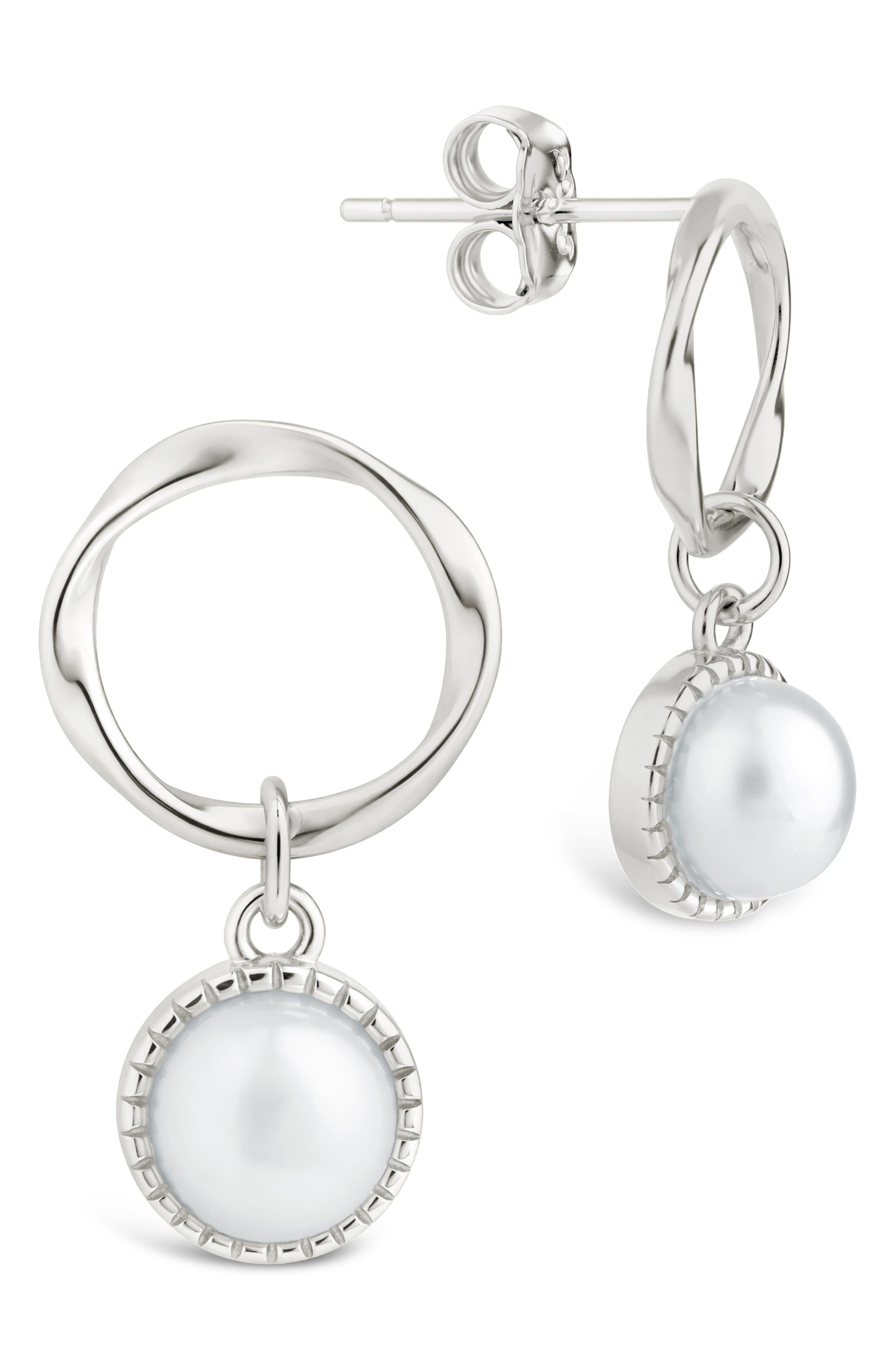 Cline Cultured Pearl Drop Earrings