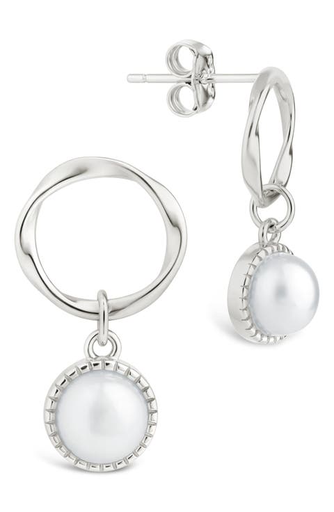 Cline Cultured Pearl Drop Earrings