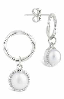 Cline Cultured Pearl Drop Earrings