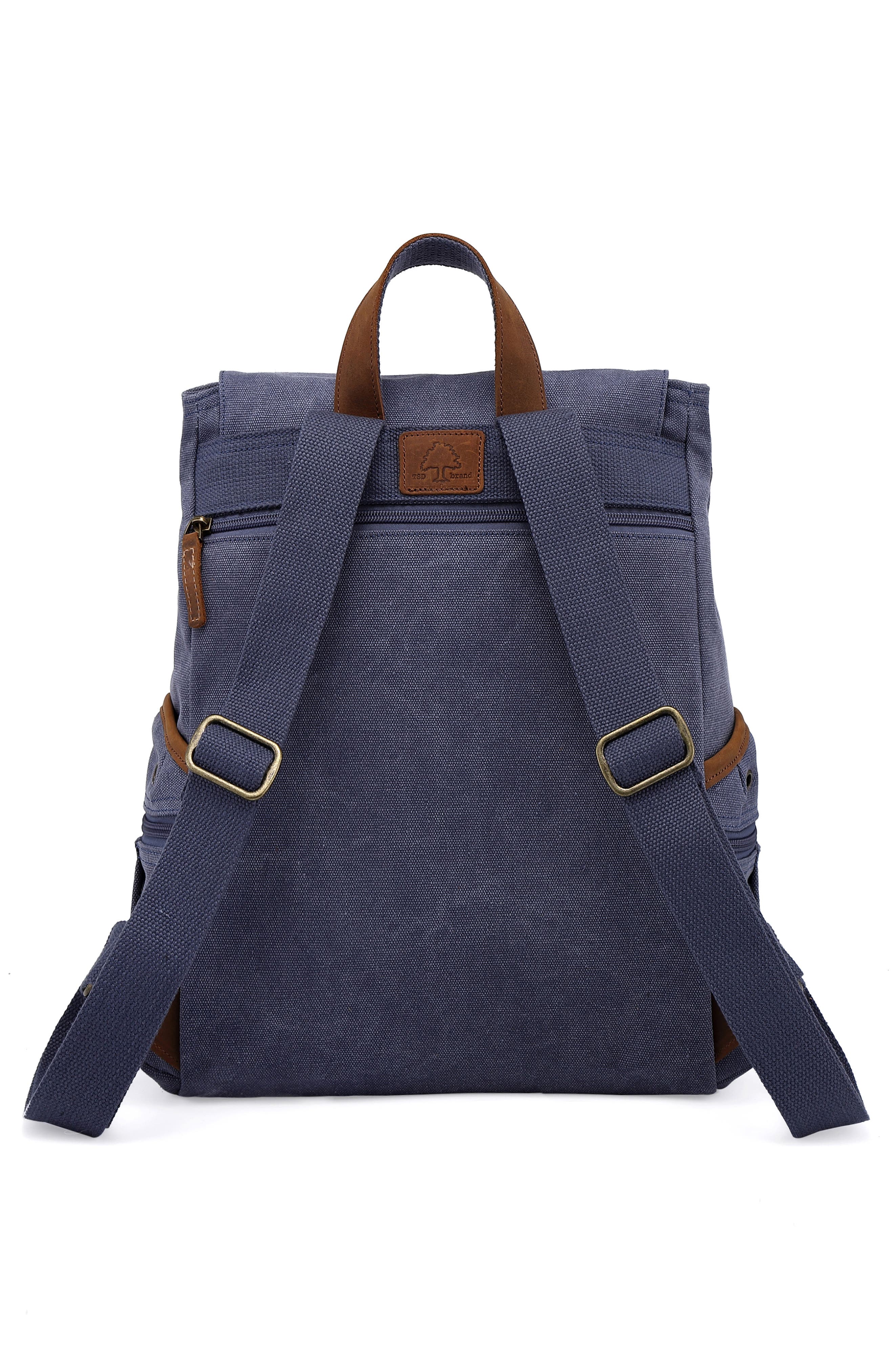 Atona Canvas Backpack, Alternate, color, DENIM BLUE