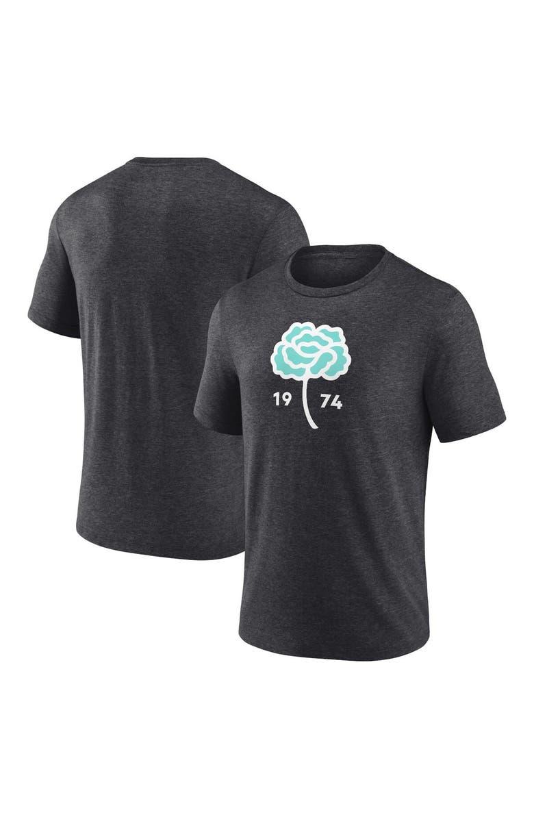 FANATICS Men's Fanatics Branded Heather Charcoal Seattle Sounders FC Distressed Carnation Tri-Blend T-Shirt, Alternate, color, Heather Charcoal