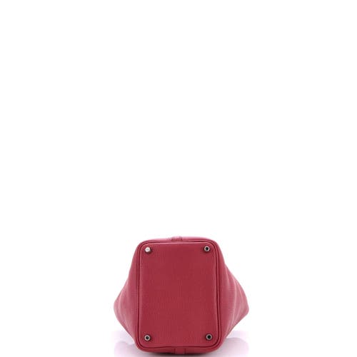 Pre-owned Hermes Hermes Picotin Lock Bag Clemence Pm In Red
