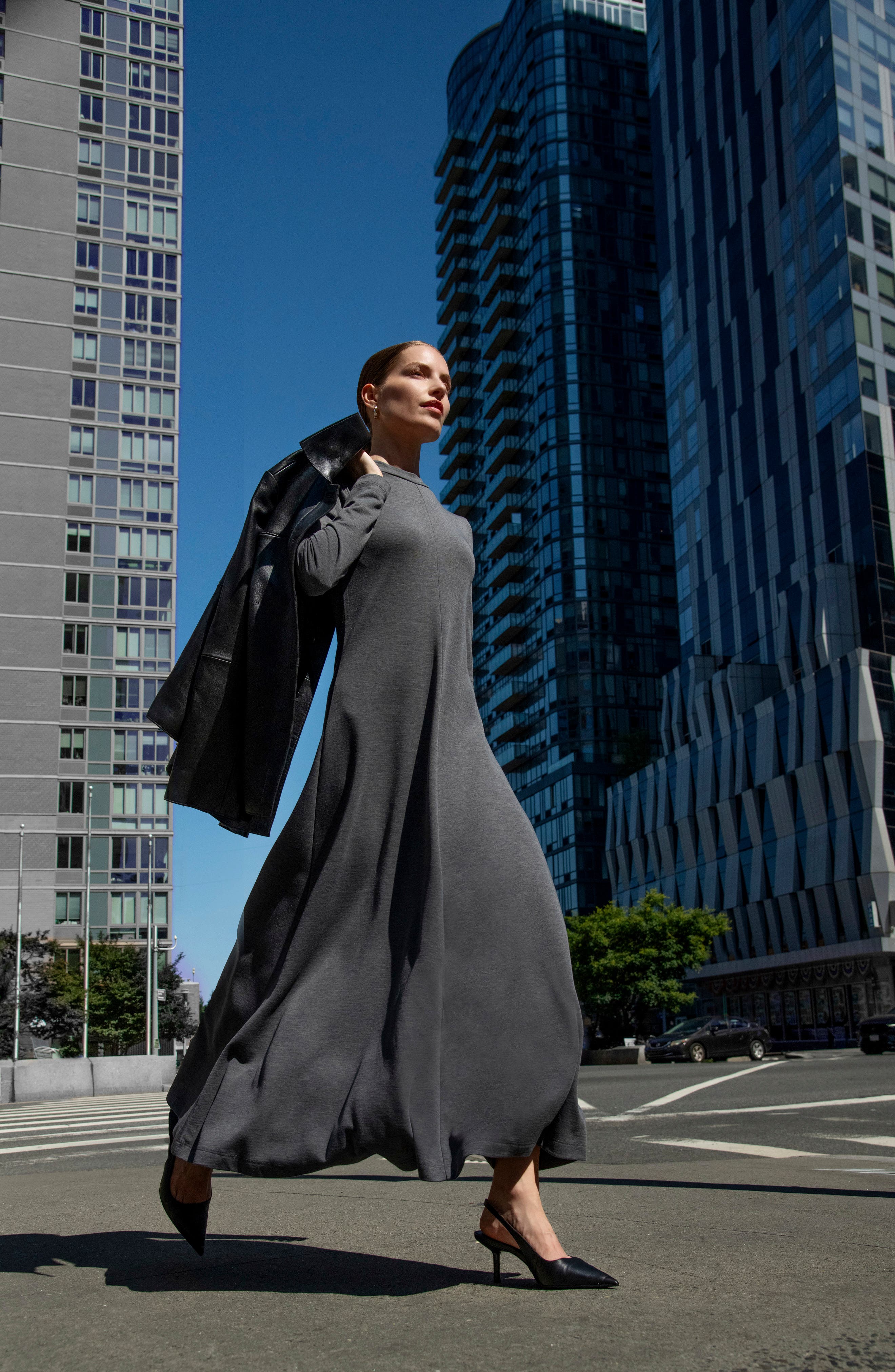 Mock Neck Long Sleeve Maxi Dress - image 2
