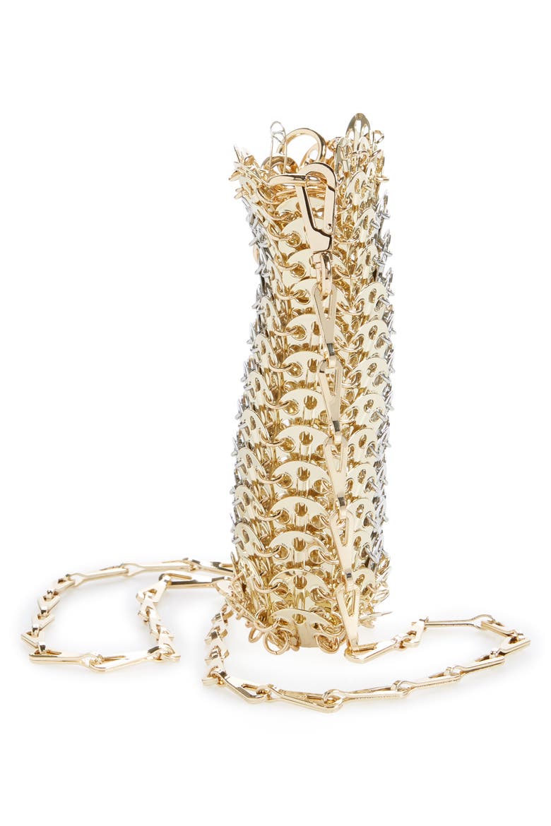 paco rabanne Mini Bicolor 1969 Crossbody Bag, Alternate, color, SILVER/ LIGHT GOLD