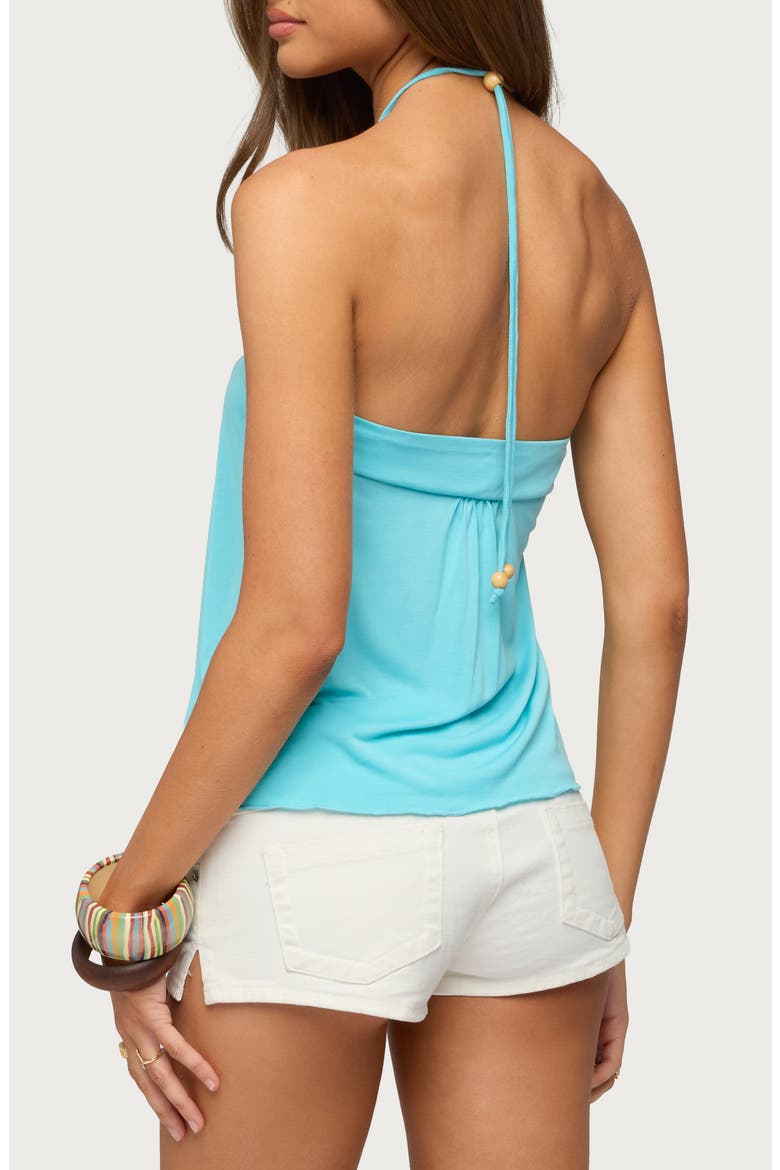 Thayer Beaded Halter Top, Alternate, color, AQUA