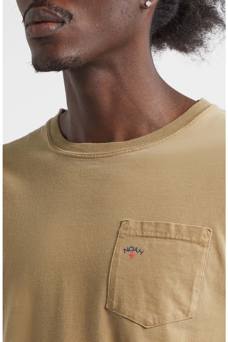 Core Logo Pocket T-Shirt, Alternate, color, KHAKI PIGMENT DYE