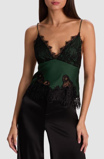 Alice And Olivia Alice + Olivia Claudia Lace & Satin Camisole