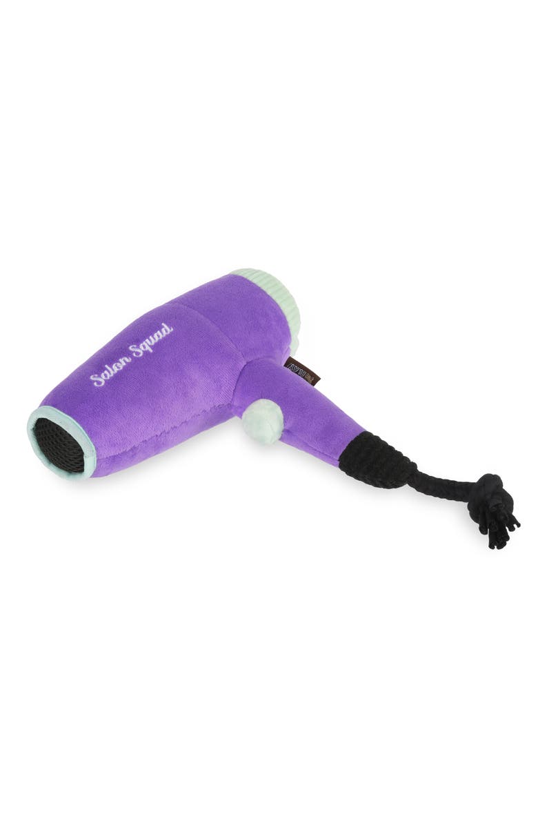 P.L.A.Y. Splish Splash Howlin Hair Dryer, Plush Dog Toy, Squeaker, Main, color, Purple