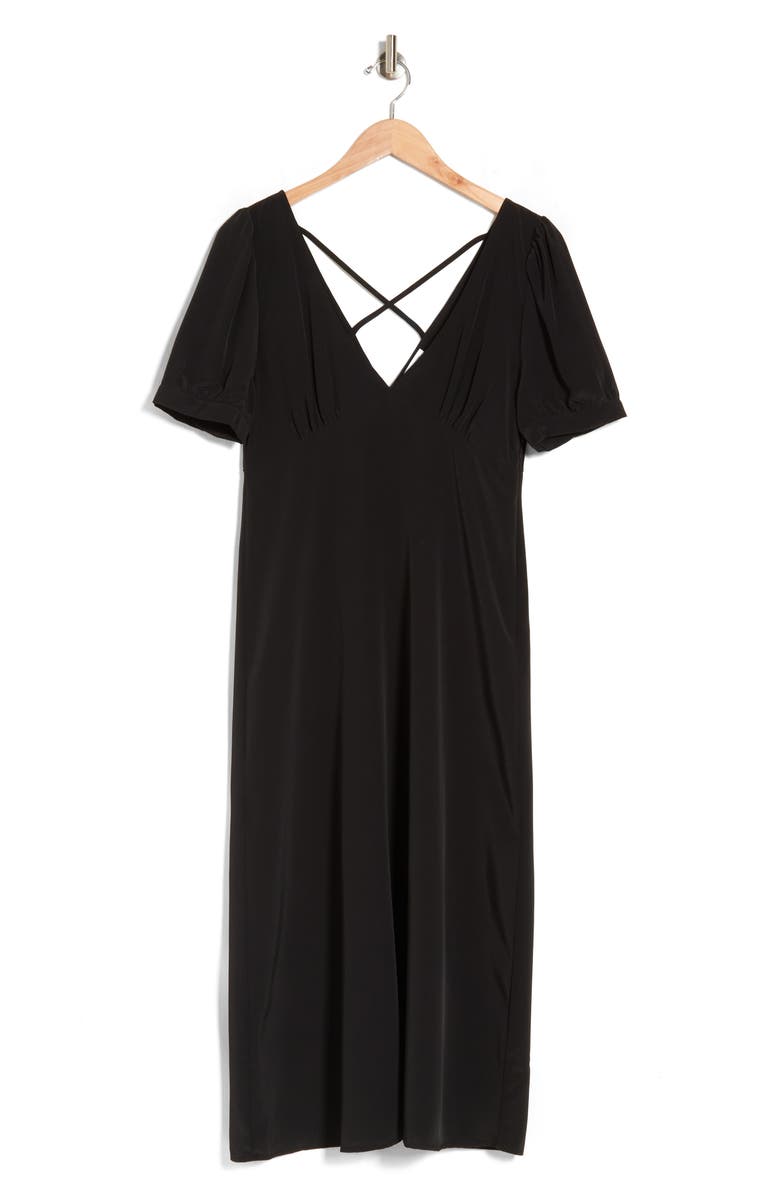 Socialite Puff Sleeve Bias Midi Dress, Alternate, color, 