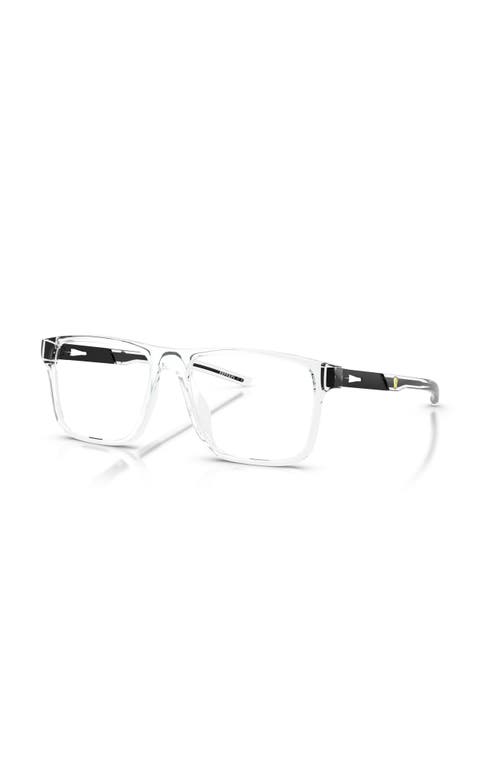 Scuderia Ferrari 55mm Rectangle Optical Glasses In Metallic