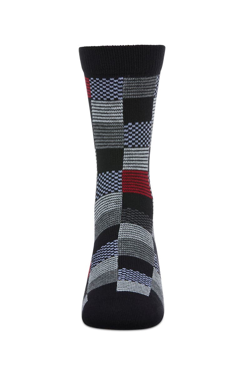 MeMoi Checkerboard Crew Sock, Alternate, color, Black