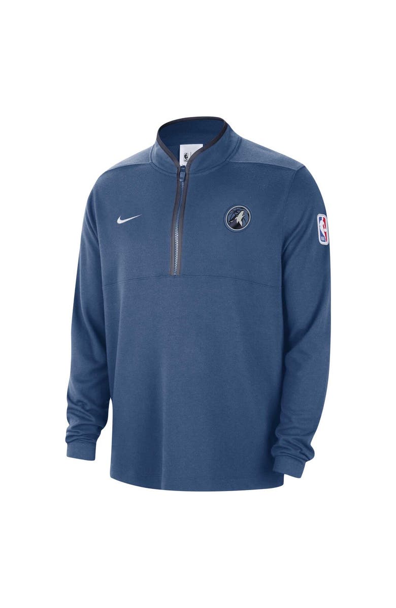Nike Men's Nike Blue Minnesota Timberwolves Authentic Performance Half-Zip Jacket, Alternate, color, 