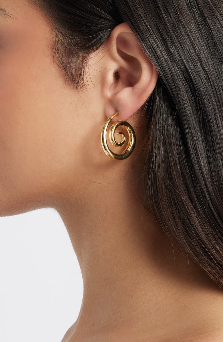 Kenneth Jay Lane Swirl Drop Earrings, Alternate, color, Gold