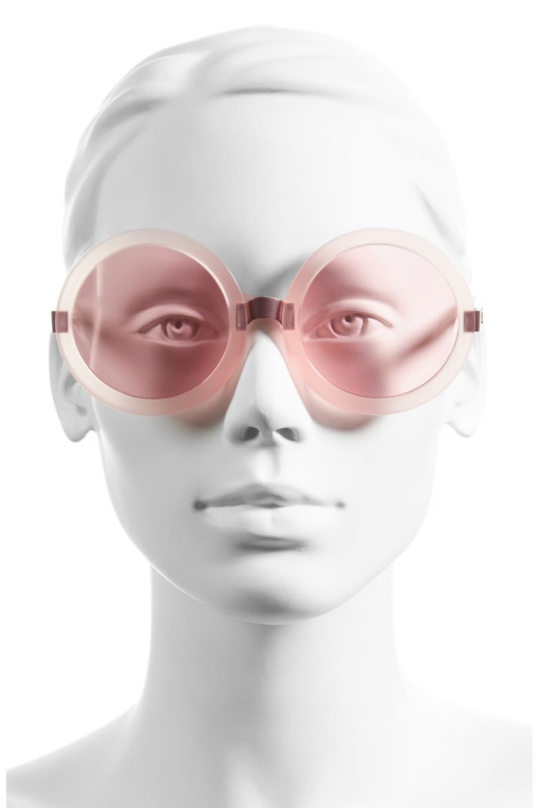 'Malibu Barbie' 56mm Round Sunglasses, Alternate, color, ROSE