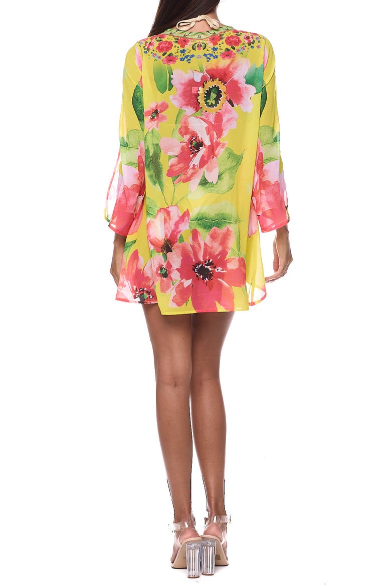 Floral Cover-Up Tunic, Alternate, color, YELLOW