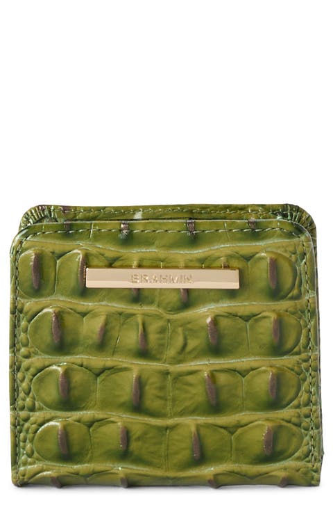 Jane Croc Embossed Leather Bifold Wallet