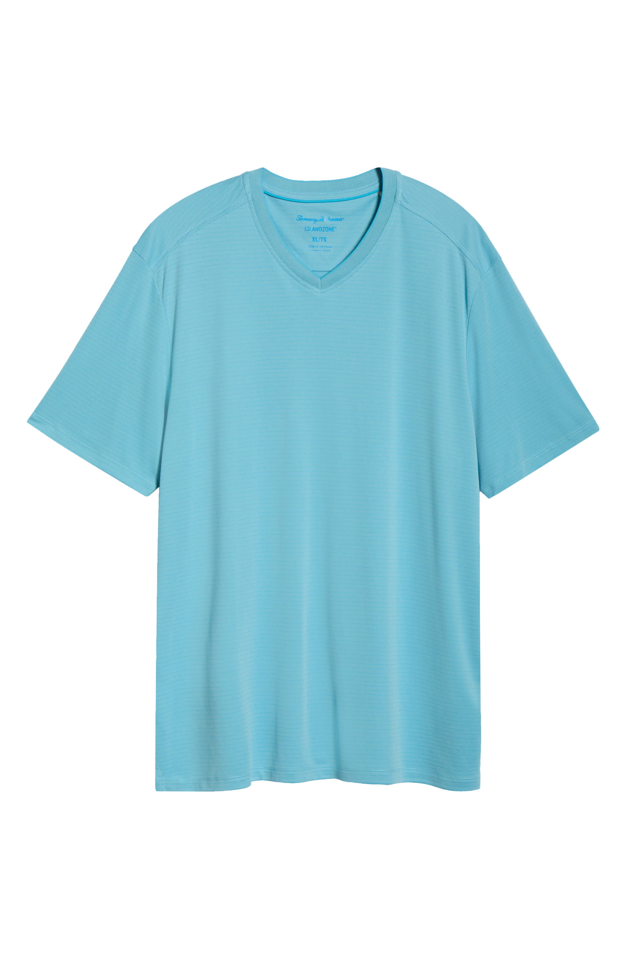 Tommy Bahama Bay Stripe IslandZone® V-Neck Performance T-Shirt